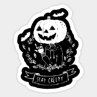 Stay Creepy Grunge Goth Black Sticker